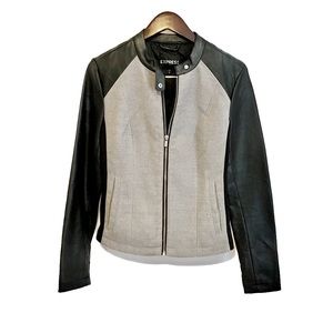 Express Mixed Media Moto Jacket